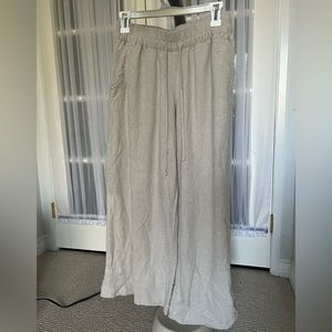A new day cream linen wide leg pants